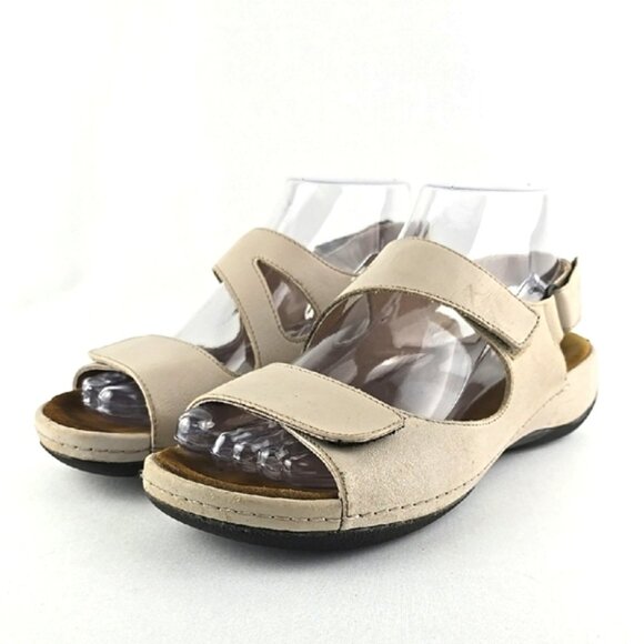 Wolky Liana Women's Beige Tan Leather Adjustable Straps Walking Sandal Size 37 - Picture 1 of 15
